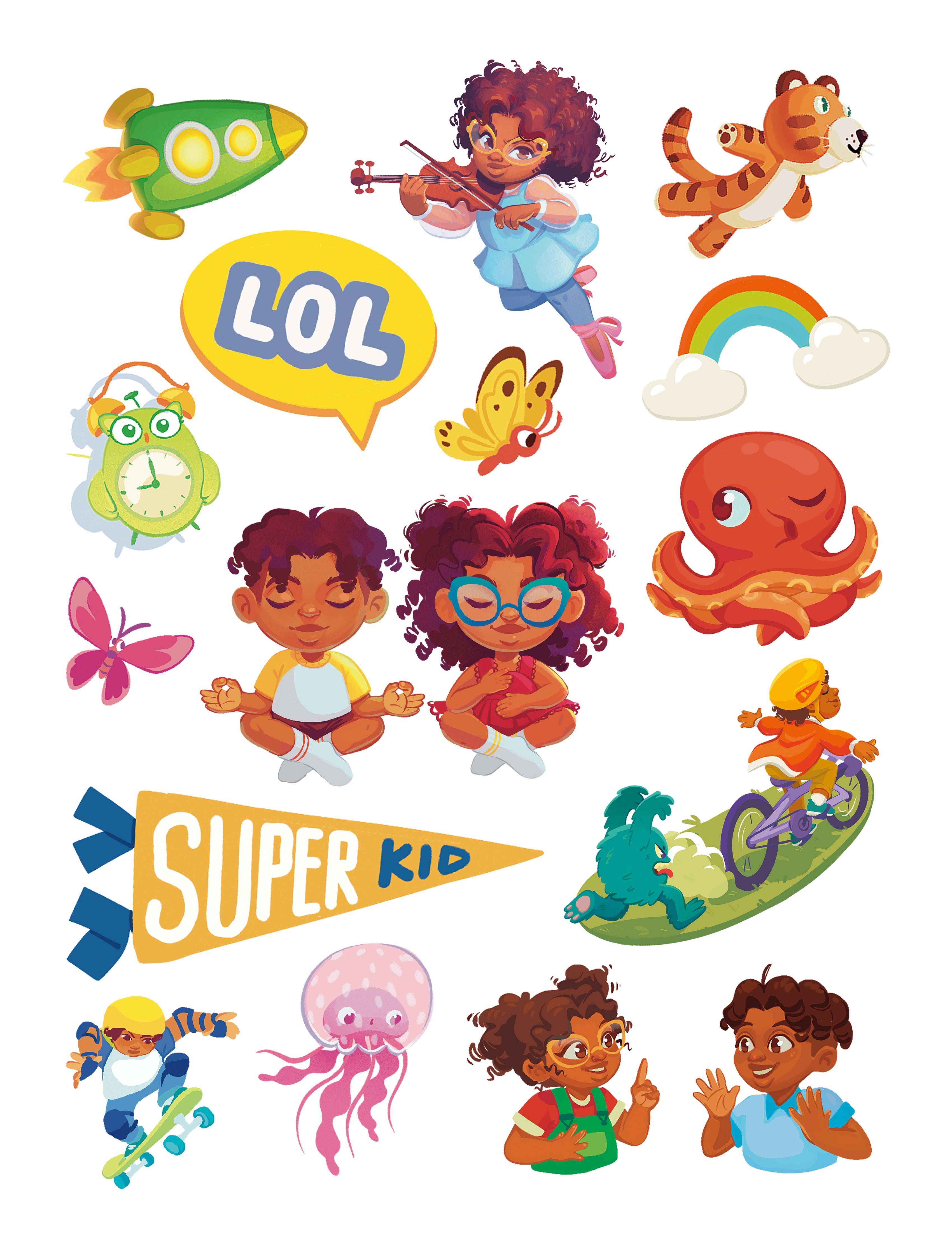 "Meditating" Sticker Sheet